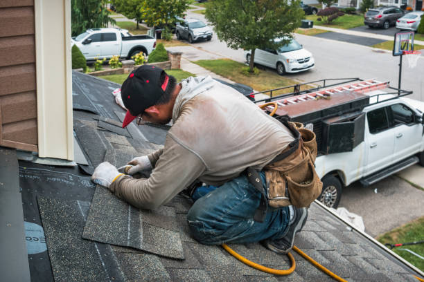 Professional Gutter Repair And Installation technician working in San Marcos, TX